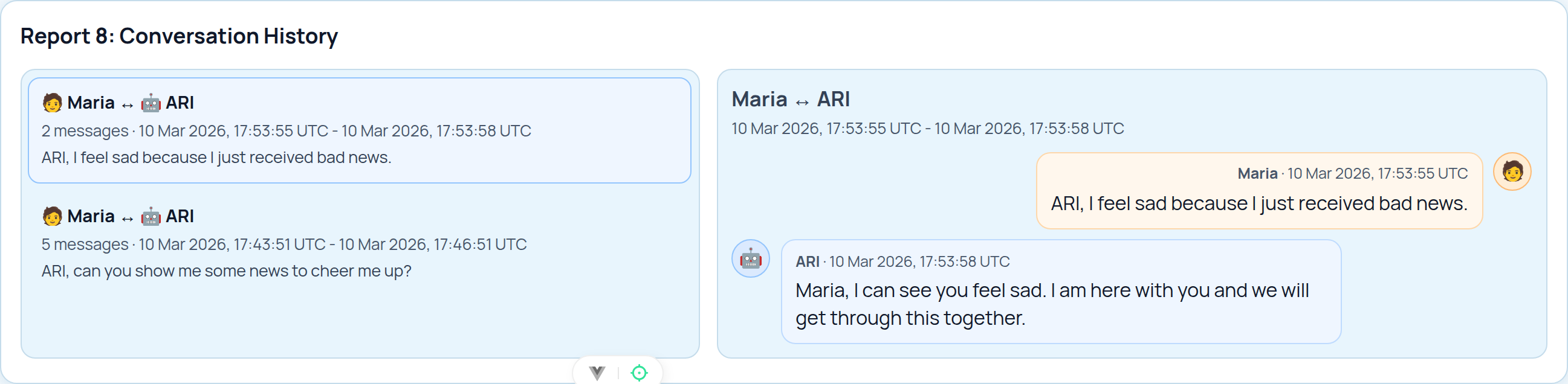 SEGB Report 8 Conversation History
